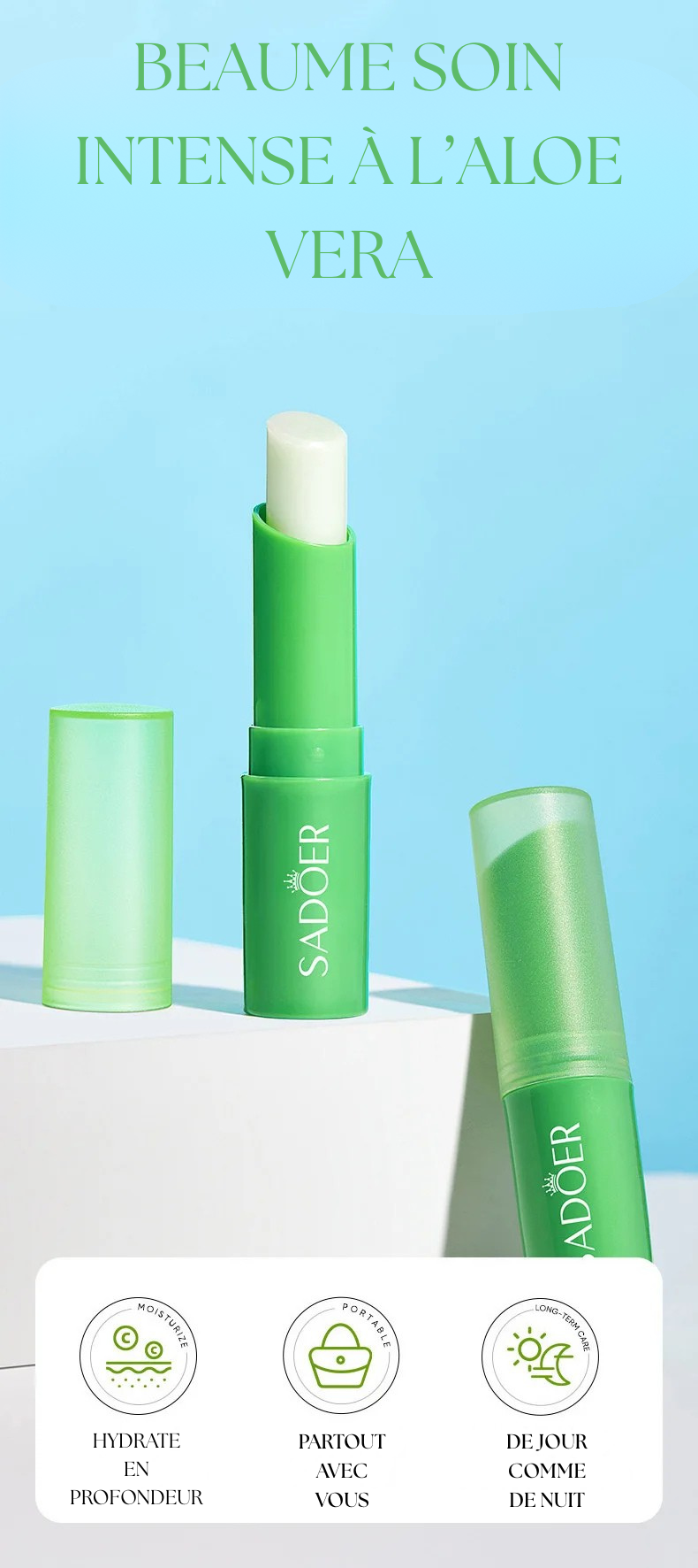 Baume hydratant à l'aloe vera - Terres de sens