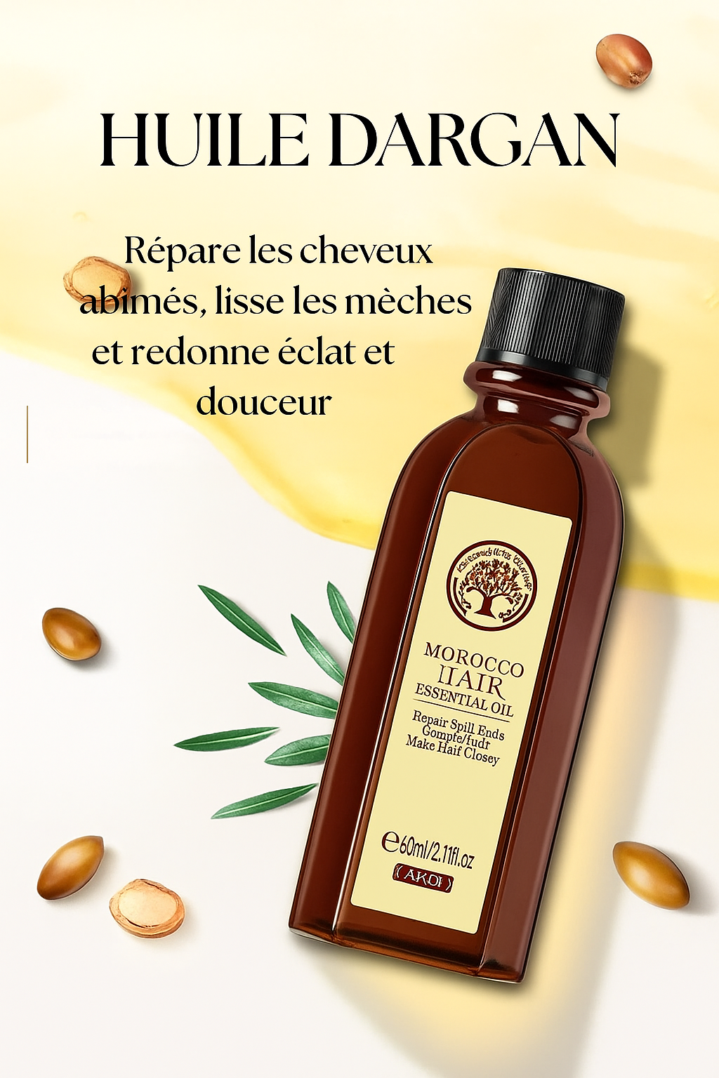 Huile d'Argan. Pure trésor du maroc